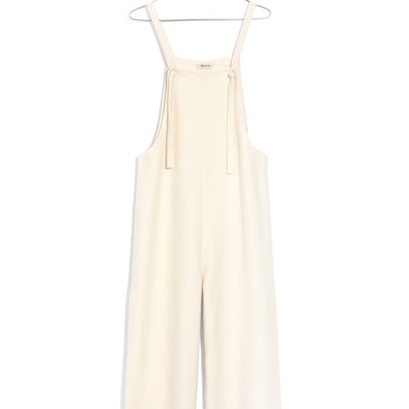Madewell Pants - Madewell Texture & Thread Tie Strap Overalls Ivory